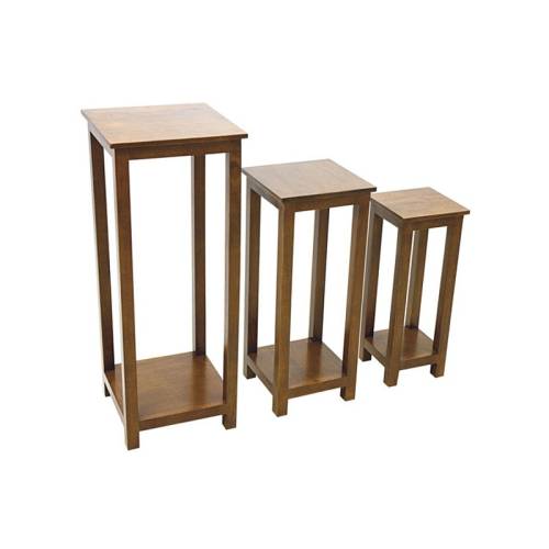 Set de 3 Sellettes Bois Massif Tradition - Classique chic