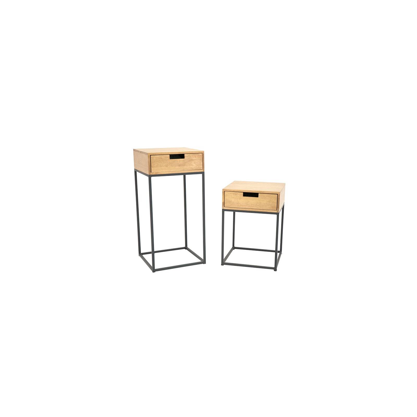 Set De Deux Consoles Berlin Hévéa - meuble bois exotique