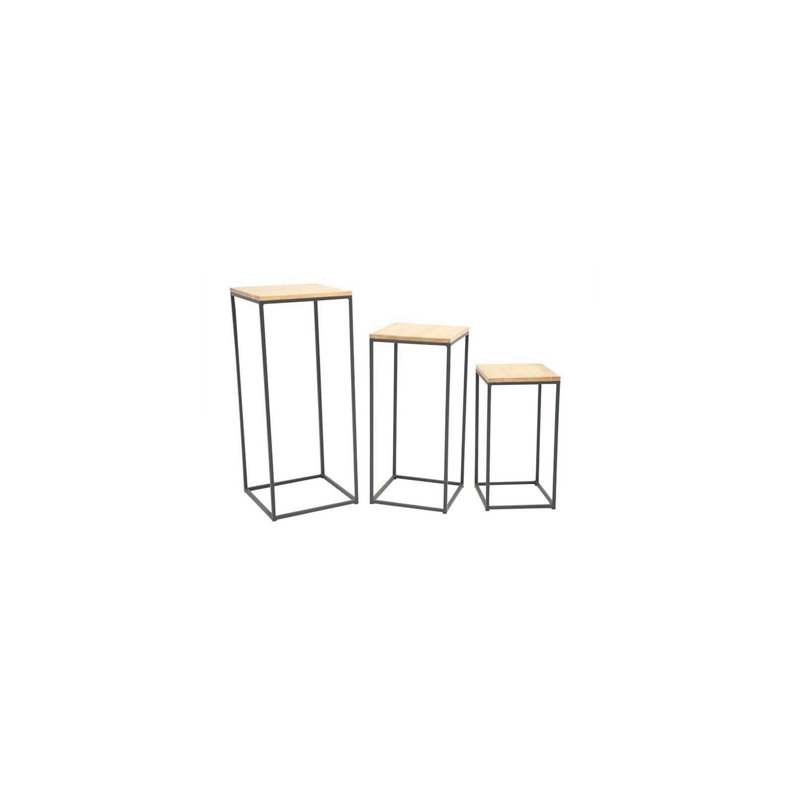 Set De Trois Consoles Berlin Hévéa - meuble bois exotique