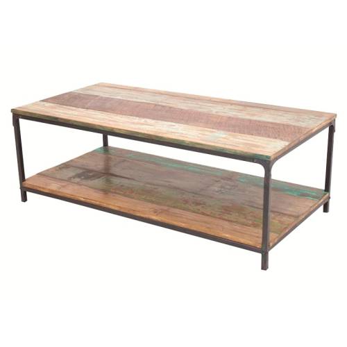 Table Basse Butterfly Palissandre - meuble industriel en bois exotique