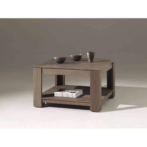 Table Basse Carrée Cube Teck - meuble bois exotique