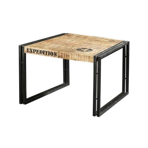 Table Basse Carrée Factory Acacia - meuble style industriel