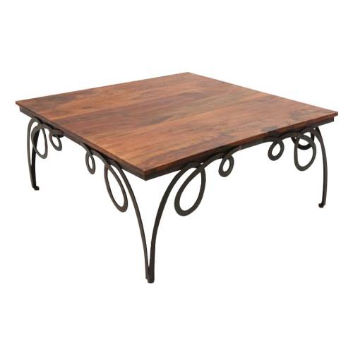 Table Basse Rétro Loft Palissandre - meuble style industriel