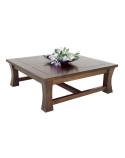 Table Basse Carrée Moderne Chine Hévéa - meuble bois exotique
