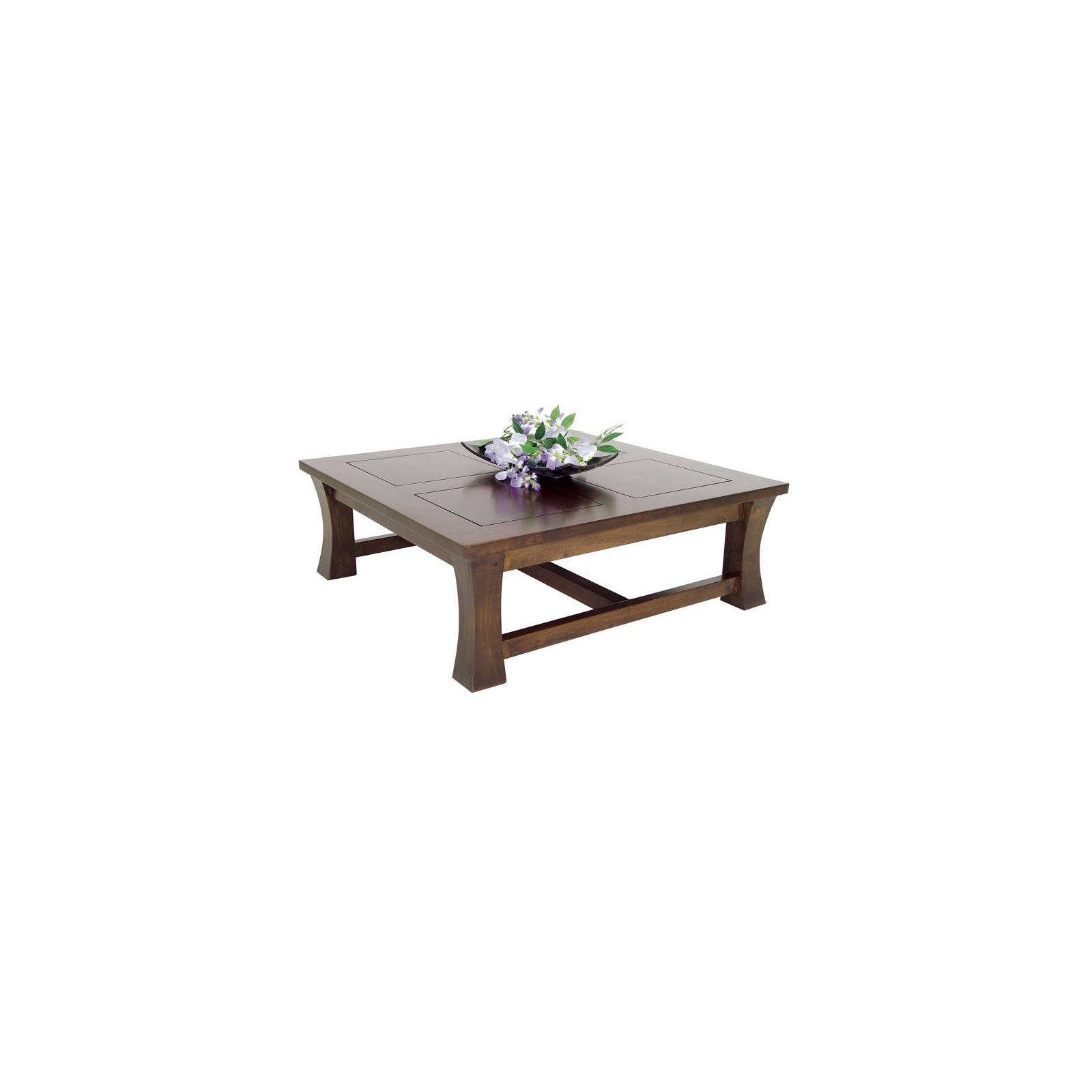 Table Basse Carrée Moderne Chine Hévéa - meuble bois exotique