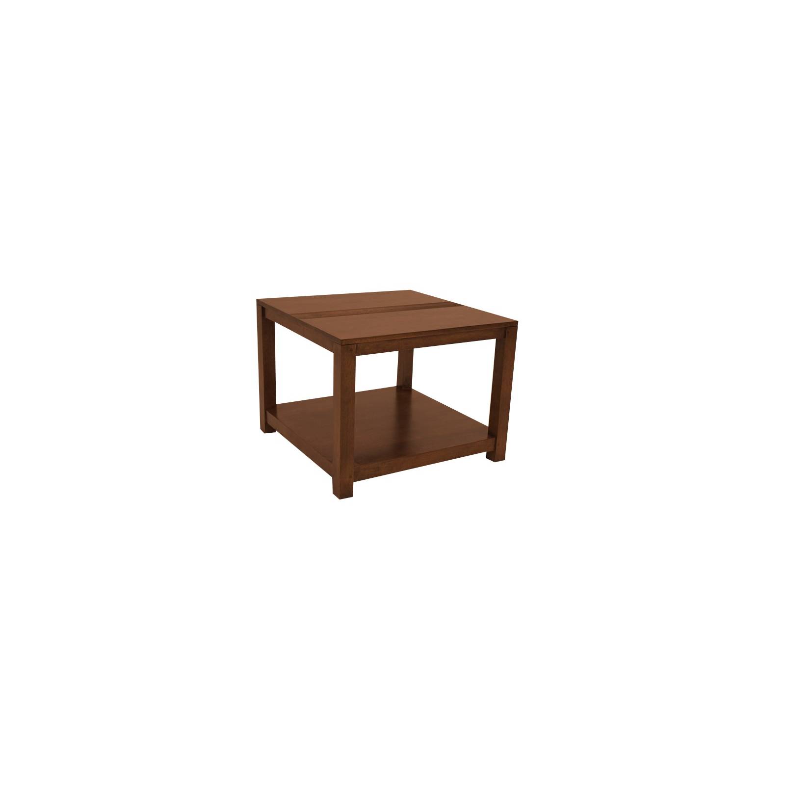 Table Basse Carrée Striée Siguiri Hévéa - meuble bois massif