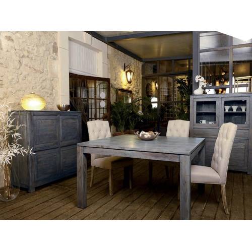 Table Basse Carrée Tara Grisée Acacia - meuble de salon bois exotique