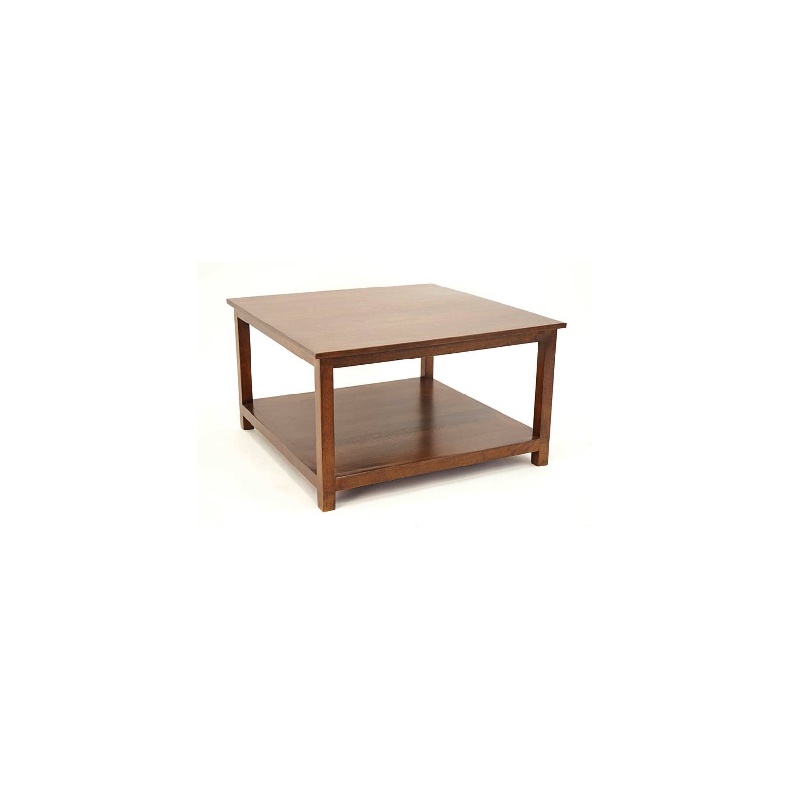 Table Basse Carrée Tradition Hévéa - meuble style classique