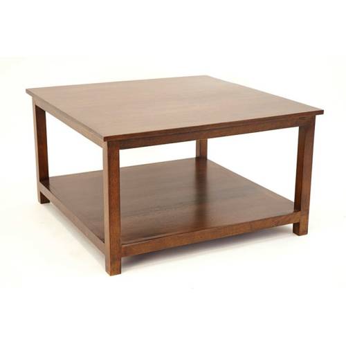 Table Basse Carrée en Bois Massif Tradition - Classique chic