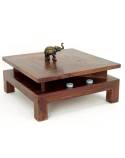 Table Basse Carrée Palissandre Zen - meuble en bois exotique