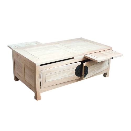 Table Basse Rectangulaire Chine Hévéa - achat meuble bois massif
