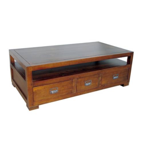 Table Basse Bois Massif Avec Rangement Belle Époque Belle Epoque - Classique chic