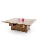 Table Basse Double Face Chine Hévéa - meuble bois exotique