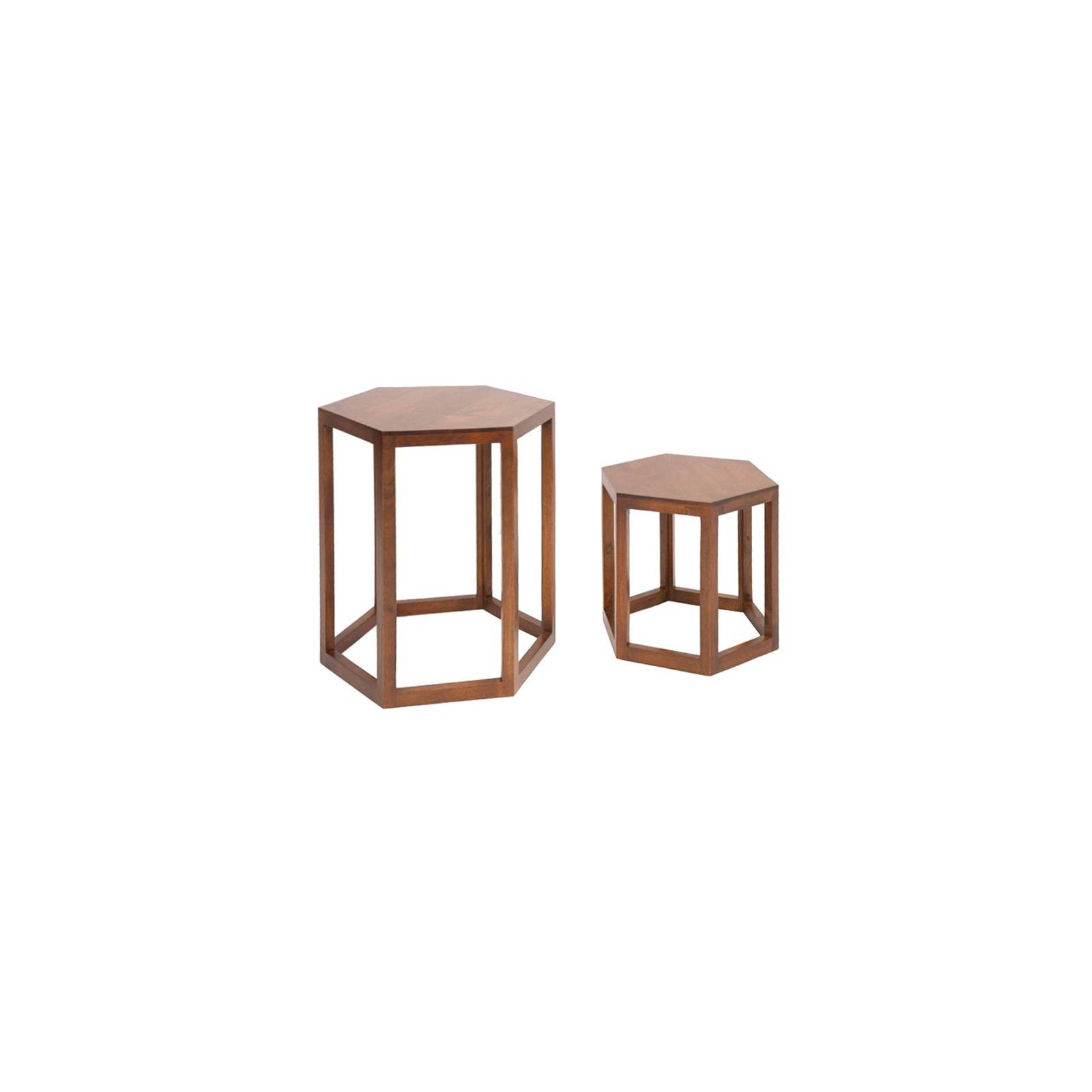 Sellette Hexagonale Omega Hévéa - meuble style design