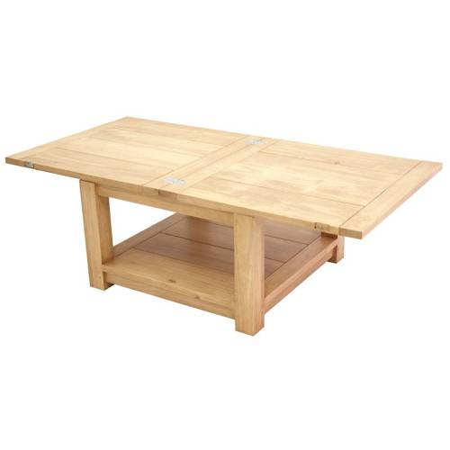 Table Basse Extensible Carrée Bois Massif Broadway - Contemporain