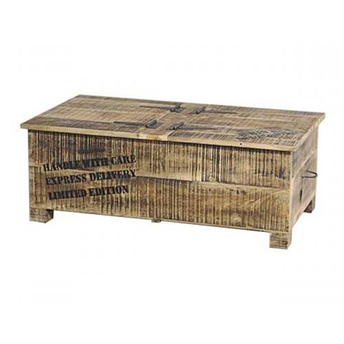 Table Basse Coffre Factory Acacia - meuble style industriel