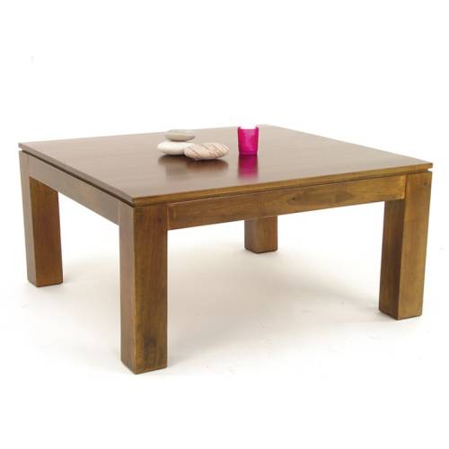 Table Basse Carrée Bois Massif Oméga - Contemporain