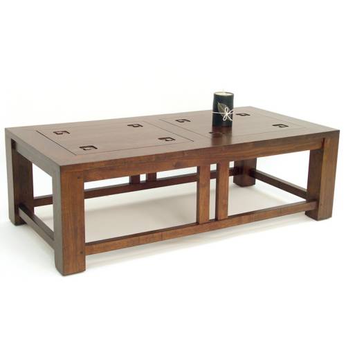 Table Basse Rectangulaire Bois Massif Tanoa - Exotique