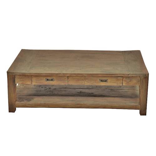 Table Basse Rectangulaire Felix Teck Recyclé - meuble bois massif