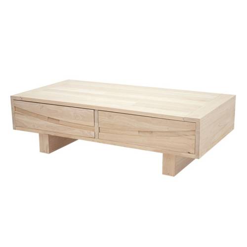 Table Basse Rectangulaire Horizon Hévéa - déco inspiration exotique