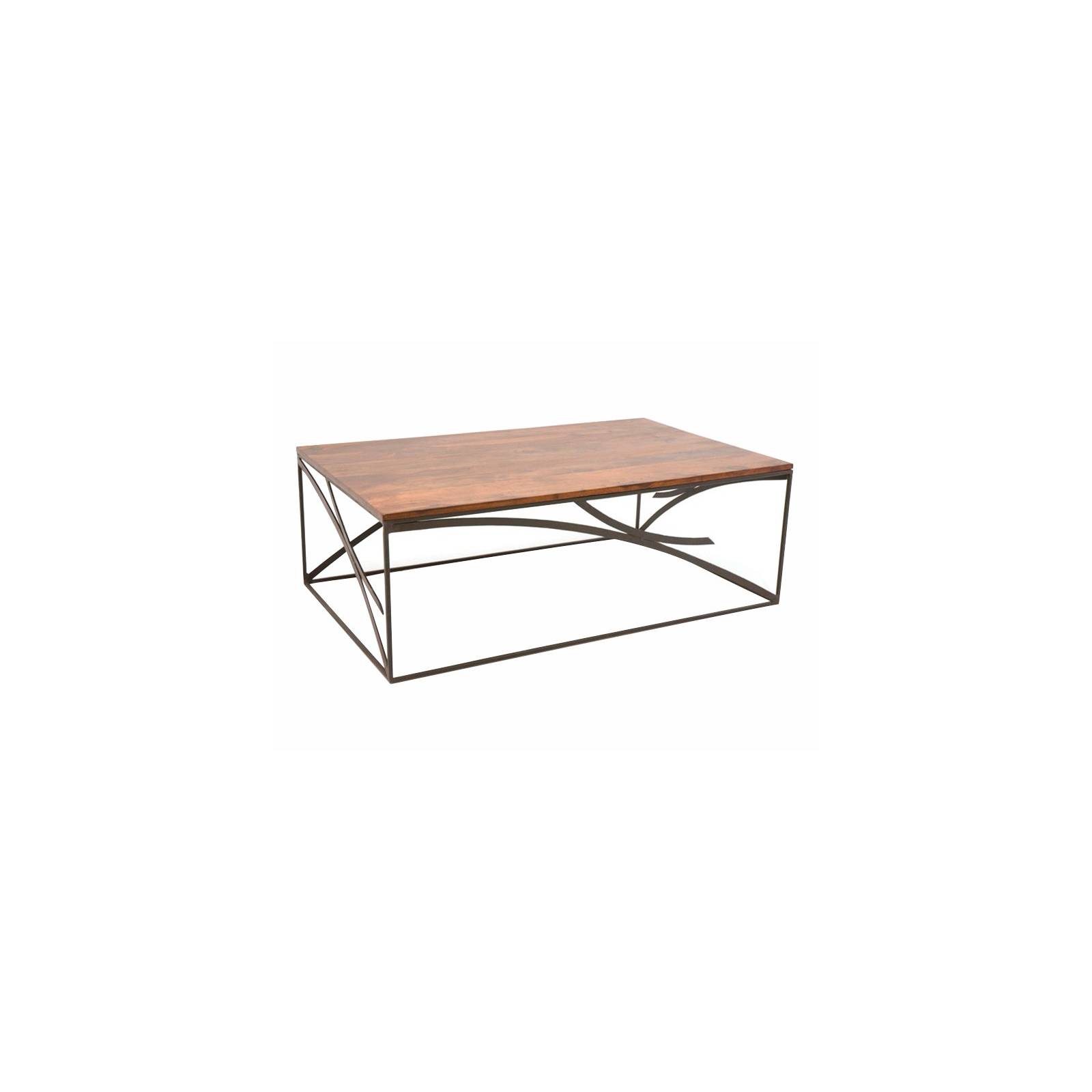 Table Basse Déco Loft Palissandre - meuble style industriel