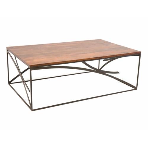 Table Basse Déco Loft Palissandre - meuble style industriel