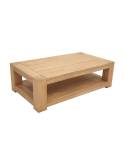 Table Basse Rectangulaire Moka Hévéa - achat meubles 