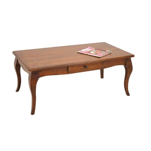 Table Basse Rectangulaire Bois Massif Romance - Classique chic