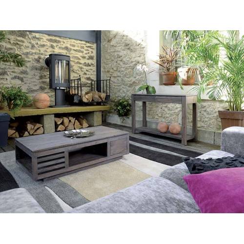 Table Basse Design Tara Grisée Acacia - Exotique