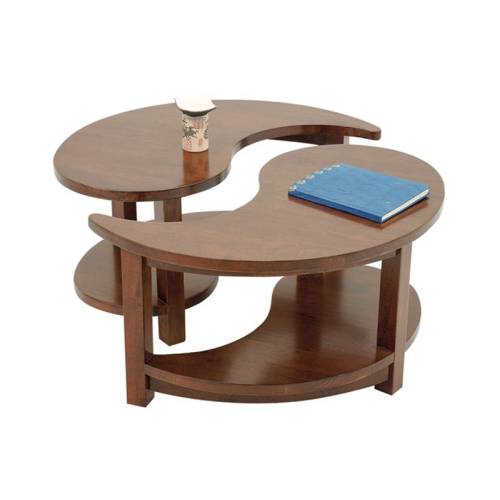 Table Basse Yin Yang Ronde Bois Massif Chine - Exotique