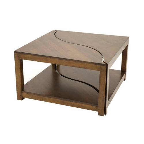 Table Basse Carrée Ying Yang Bois Massif Océania - Exotique