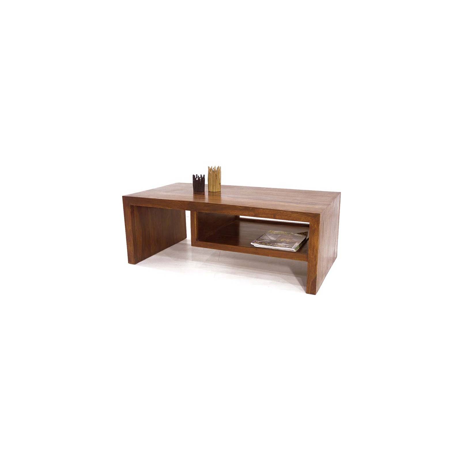 Table Basse Design Palissandre Zen - meuble en bois exotique