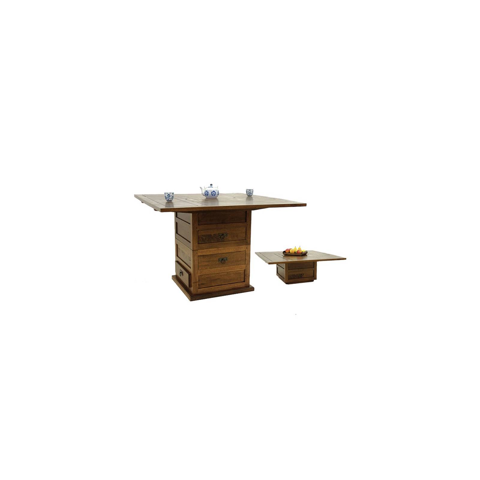 Table Carrée Multifonction Omega Hévéa - meuble style design