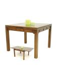 Table Carrée Tanoa Hévéa - mobilier bois massif