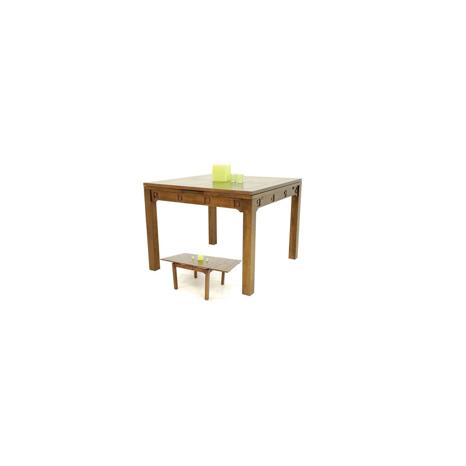 Table Carrée Tanoa Hévéa - mobilier bois massif