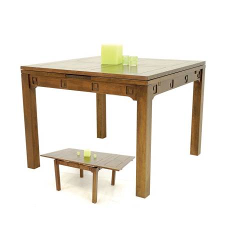 Table Carrée Tanoa Hévéa - mobilier bois massif
