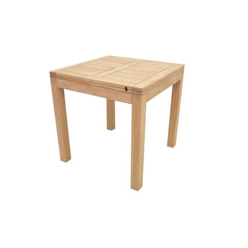 Table de Bar Avec Rallonge Bois Massif Moka - Contemporain