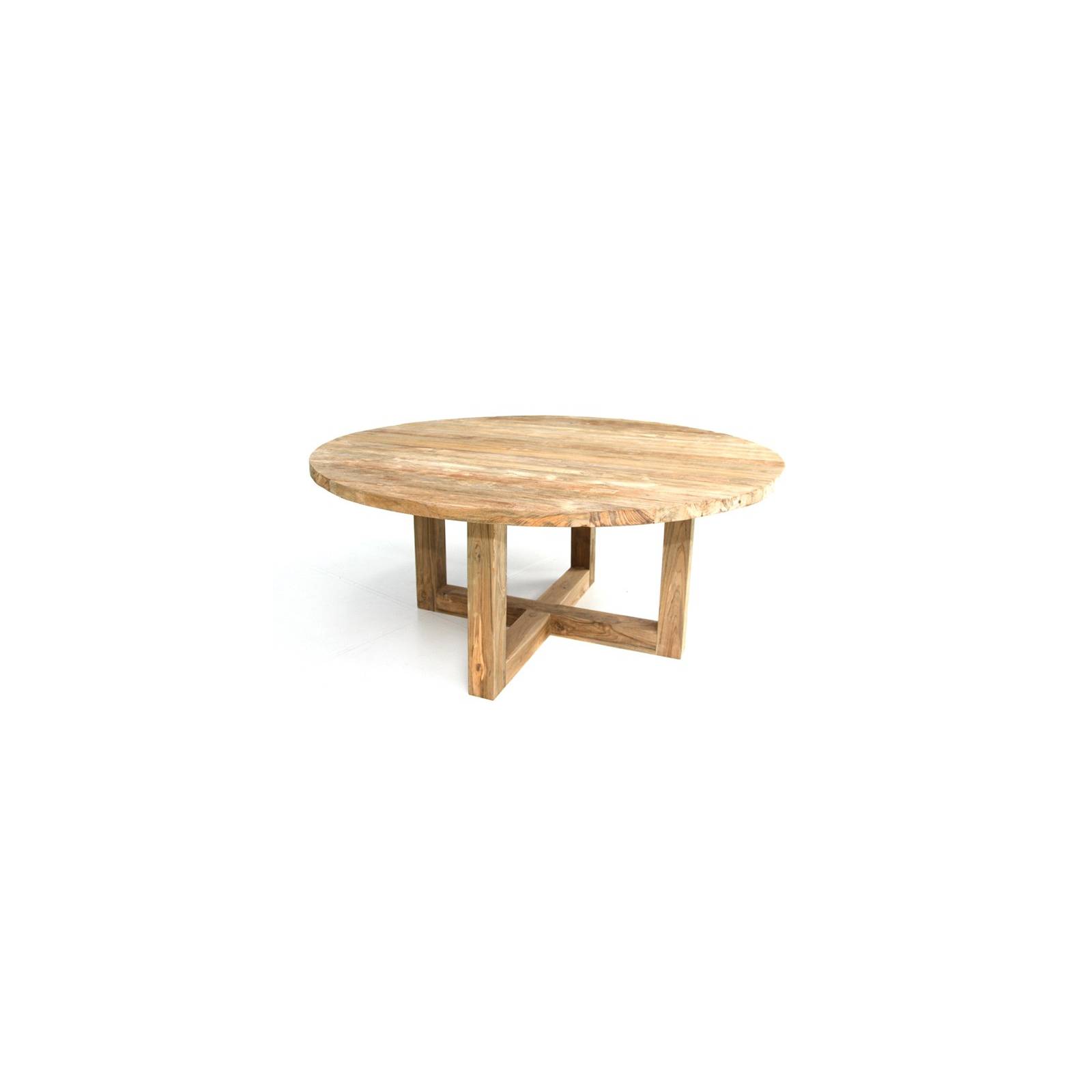 Table De Repas Croisillon Taman Teck Recyclé - meuble de jardin