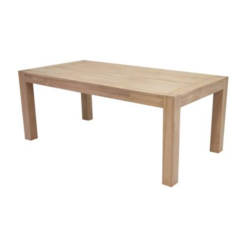 Table de Repas à Rallonges Design Bois Massif Moka - Contemporain