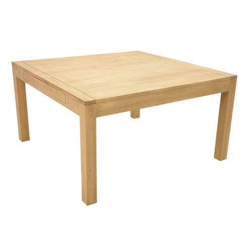 Table De Séjour Carrée Rallonges Fjord Hévéa - meuble déco 