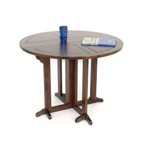 Table Ronde Pliante Bois Massif Oméga - Contemporain