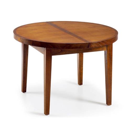 Table De Repas Ronde Rallonges Tali Mindy - meuble bois exotique