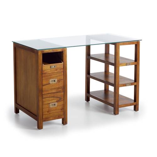 Bureau Verre Tali Mindy - meuble bois exotique