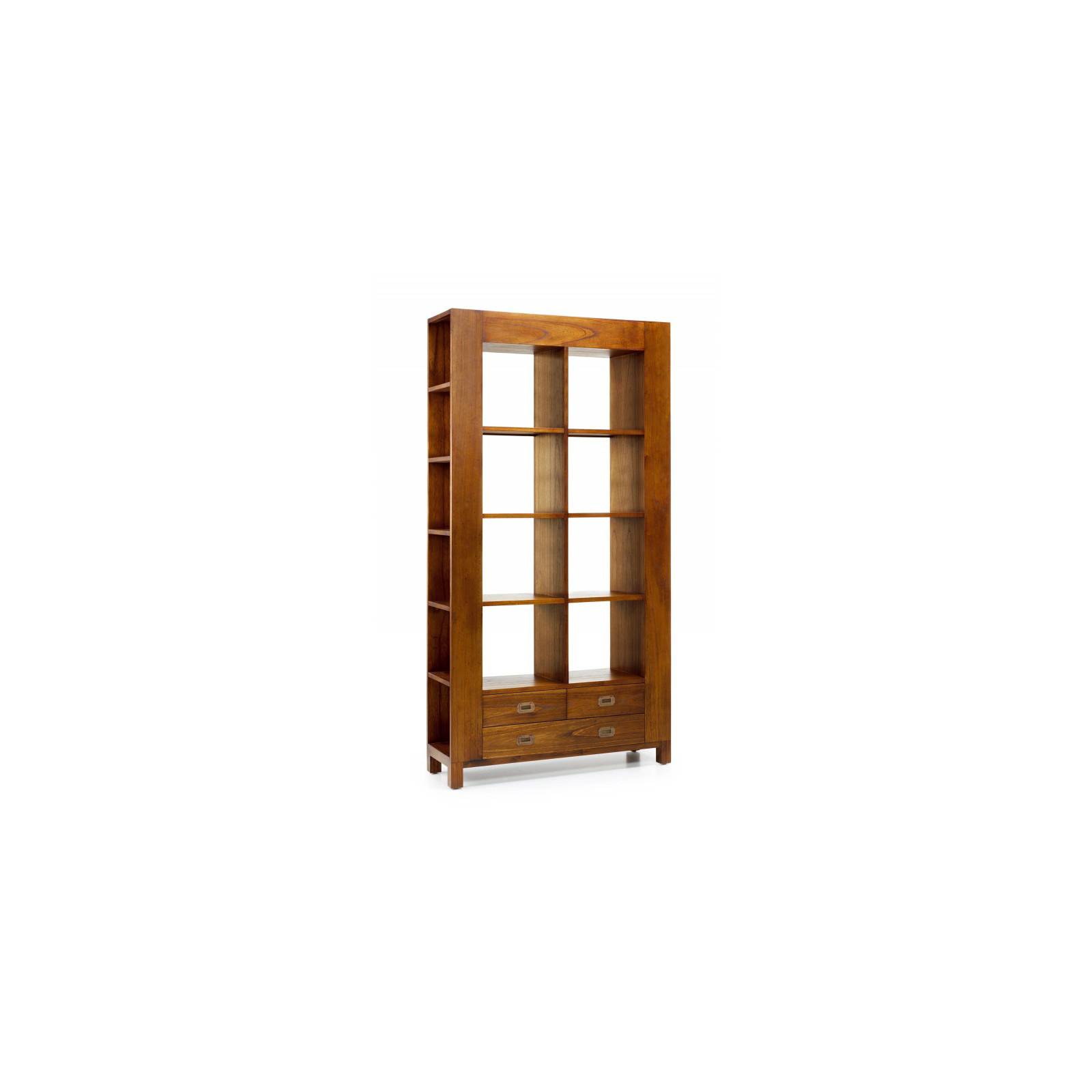 Bibliothèque Trois Tiroirs Tali Mindy - meuble bois exotique