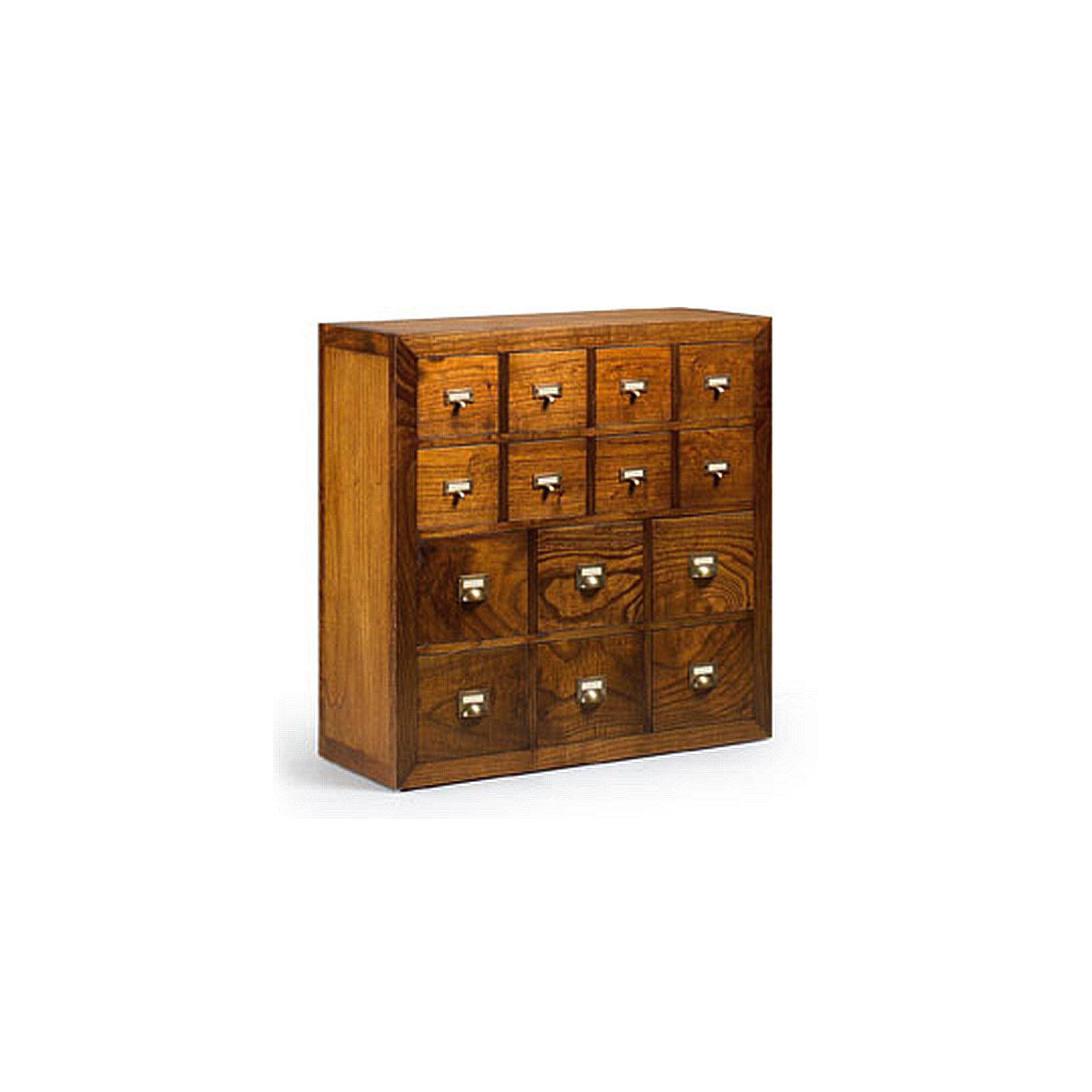 Élément Bibliothèque 14 Tiroirs Tali Mindy - meuble bois exotique