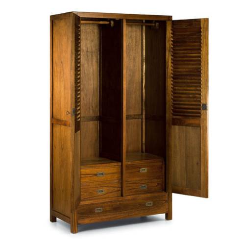 Armoire Ouverte Double Penderie Tali Mindy Massif - déco style colonial