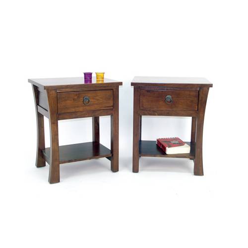 Table de Nuit Bois Massif Chine - Exotique