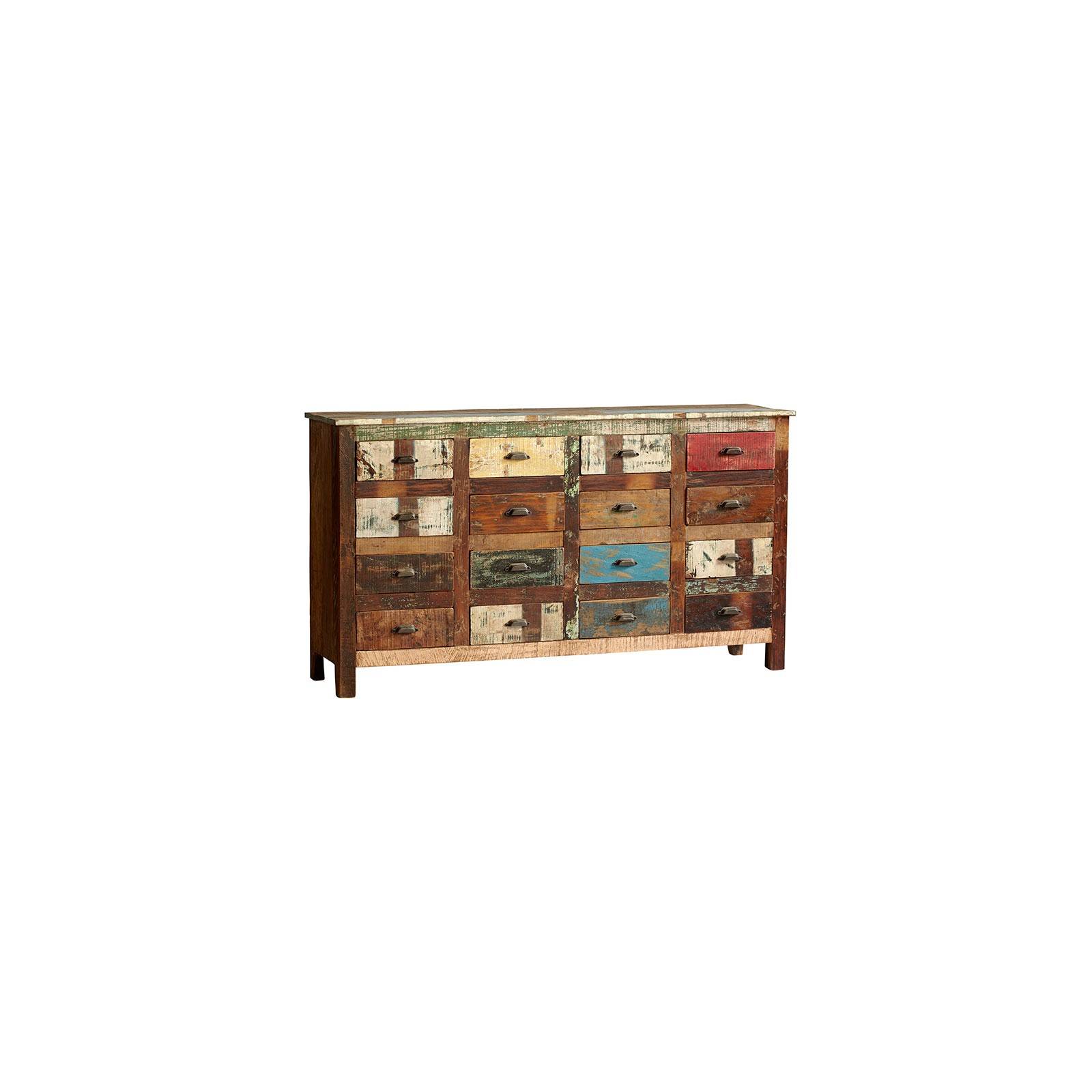 Commode Teck 16 Tiroirs Origine. Esprit colonial.