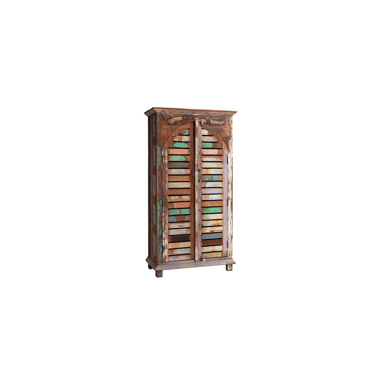 Armoire Teck Origine. Meuble de rangement en bois recyclé.