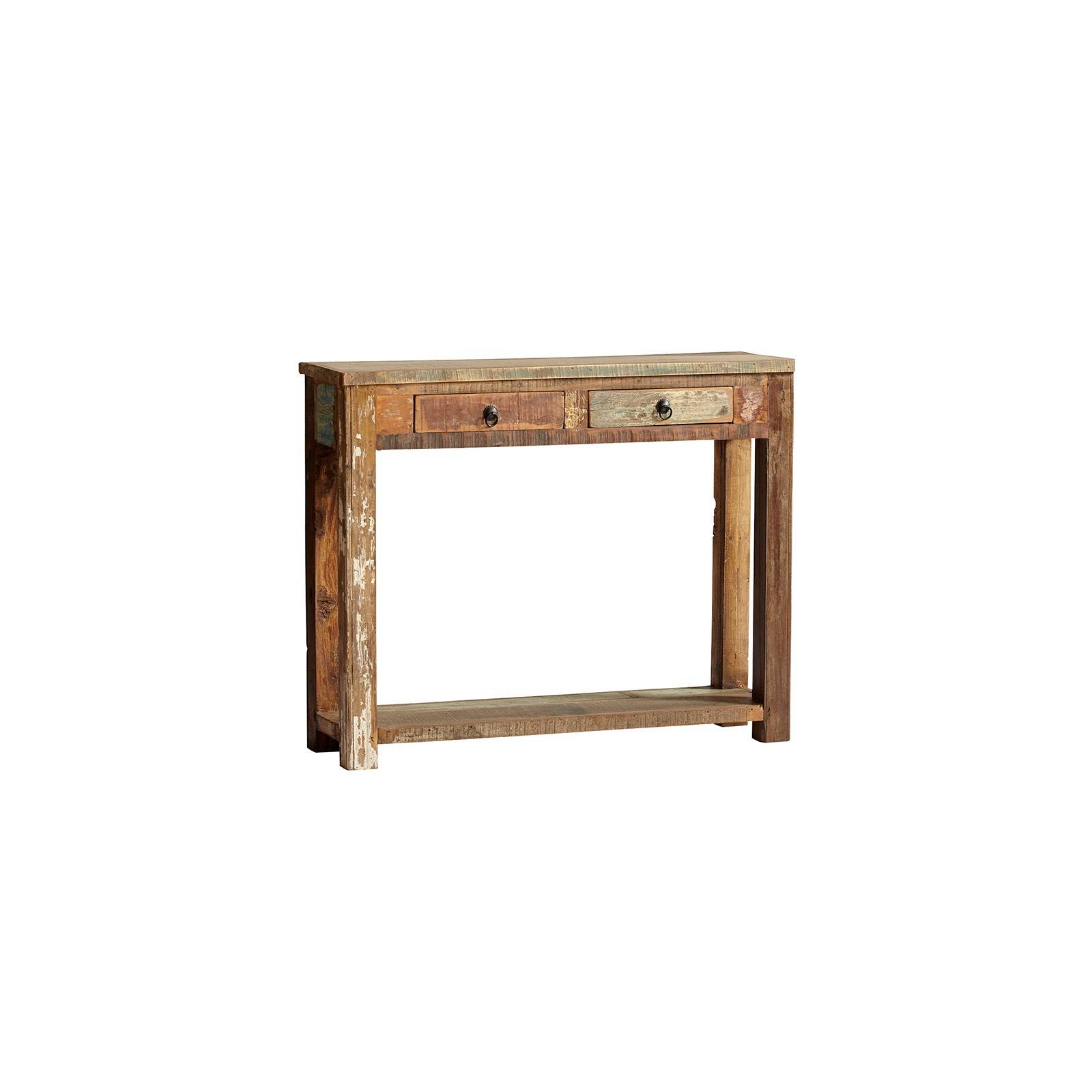 Console Teck Origine. Meuble en bois recyclé.